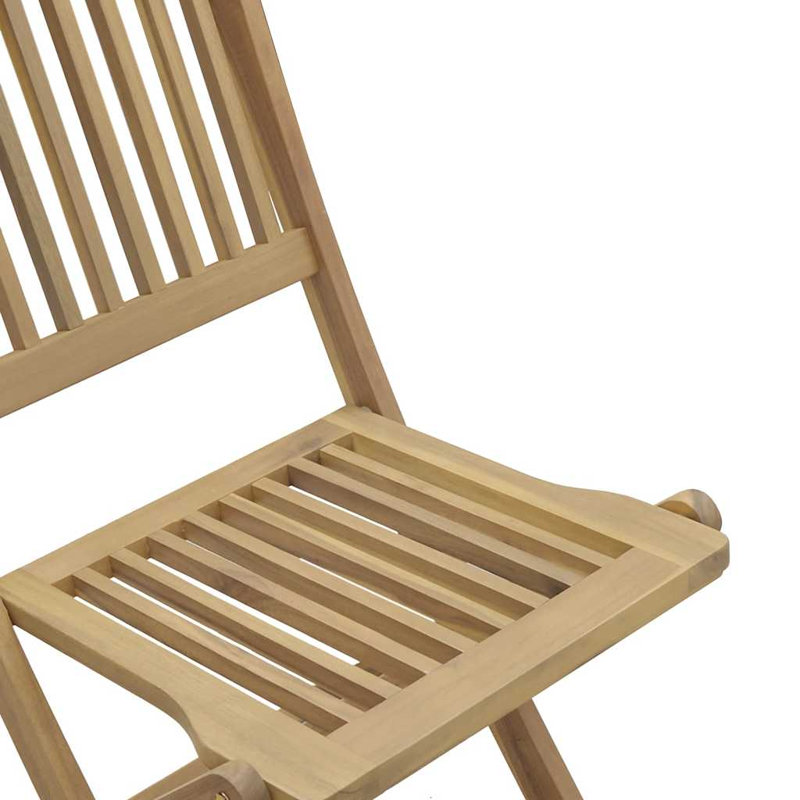 Vicknair Solid Wood Patio Folding Chair Folding Chair Set