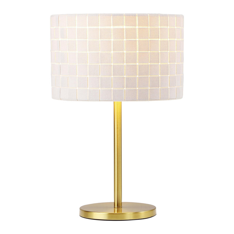 Drum Shade Metal Bedside Table Lamp Gold