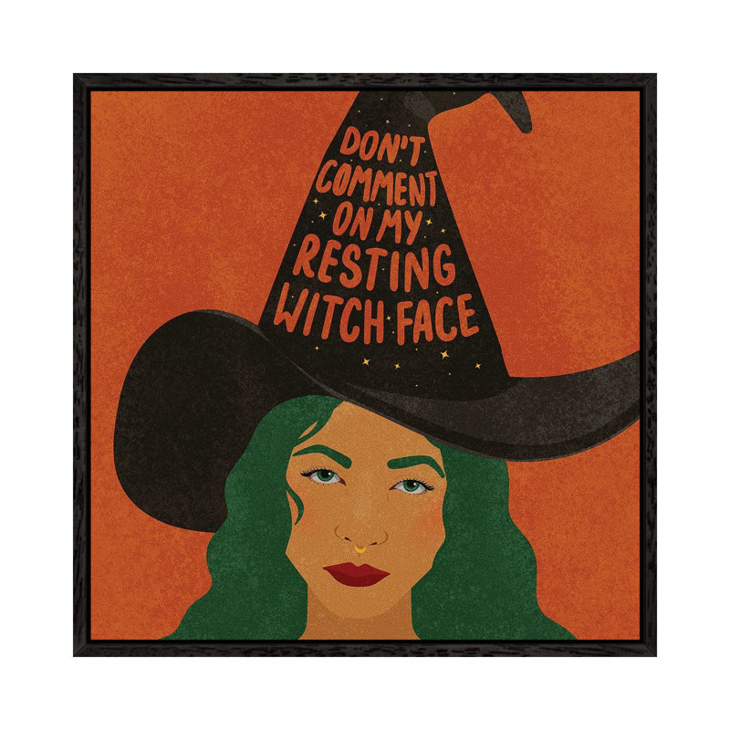 Resting Witch Face by Hannah Rand - Gallery-Wrapped Canvas Giclée on Canvas, 45.72 cm H x 45.72 cm W x 4.445 cm D