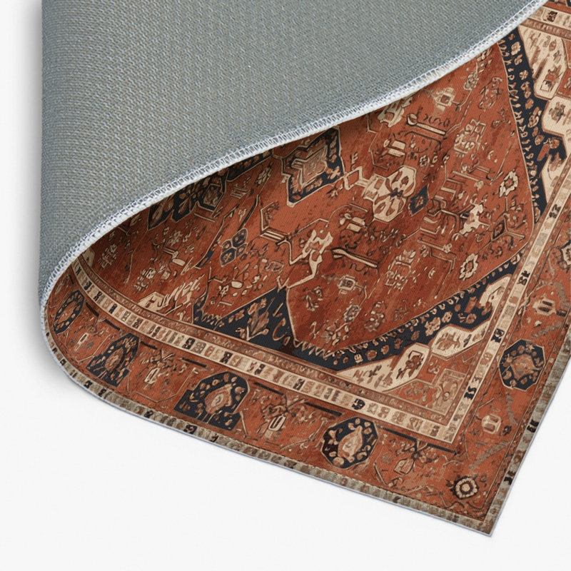 Tapis turc intérieur et extérieur brun, Rectangulaire 2 pi x 3 pi