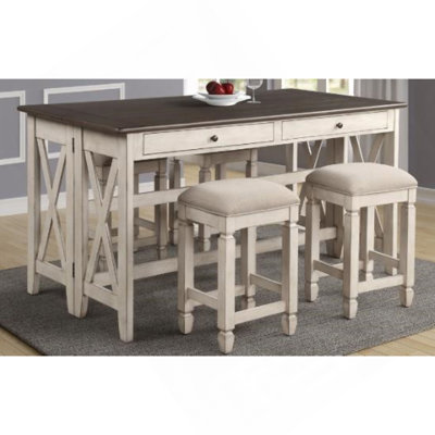 Table à abattants avec 4 tabourets