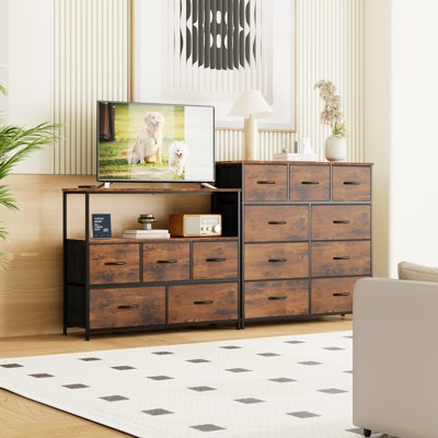 9 Drawers Dresser With 5 Drawers Dresser Fabric Chest For Living Room