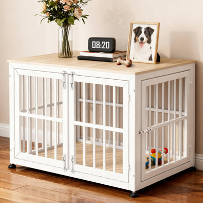 42inch Dog Crate Furniture with 3 Doors,for Medium/Large Dogs