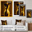 Mannequin de robe d'or élégant II - reproduction sur toile-87371847-87371848