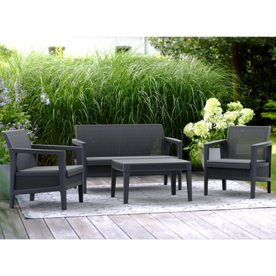 Atlas Linea 4 Seater Lounge Set - Graphite
