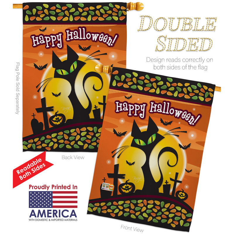 Ensemble de drapeaux Halloween 40 po x 28 po en polyester Halloween