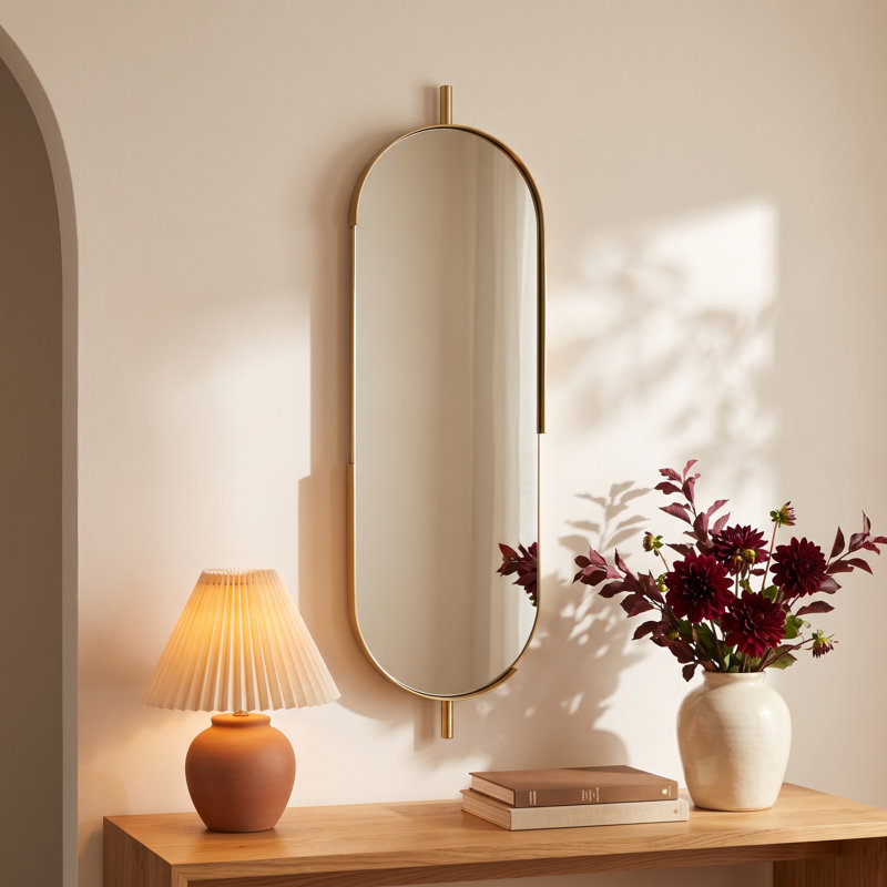 Elmire Metal Flat Wall Mirror