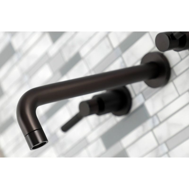 Kingston Brass Kaiser Two-Handle 3-Hole Wall Mount Roman Tub Faucet, Oil Rubbed Bronze