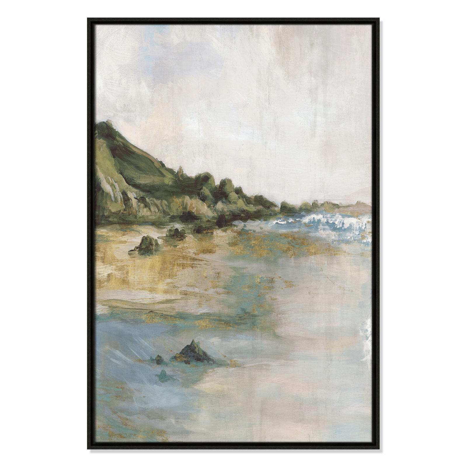 Cordoba "Tide's Edge" Print, 37.5" H x 25.5" W, Espresso
