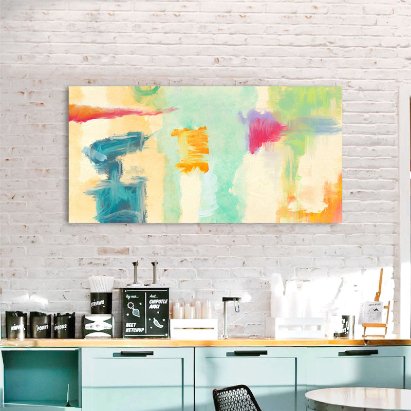2CO5755 Abstract: Colorama by Chaz Olin - Wrapped Canvas Art Prints, 60cm H x 120cm W x 4cm D