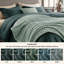 Ensemble d'édredon pour lit très grand 5 pièces - lit dans un sac avec jeté en polaire et coussin décoratif, ensembles d'édredon légers, literie toutes saisons, vert émeraude-105526954-105526950