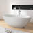 61'' x 30'' Freestanding Soaking Solid Surface Stone Resin Bathtub-121601169