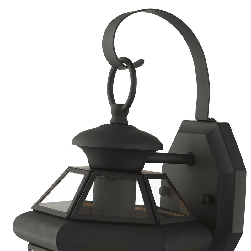 Alexavier Solid Brass Wall Light, Black