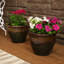 Jardinière extérieure ronde en céramique 11,75 po x 11,75 po x 9,5 po Chalet - bleu impérial-343455990-343419990