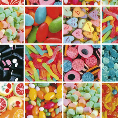 45 cm x 2m Roll Sweets Sticky Back Plastic Film