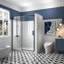 Porte de douche coulissante simple encadrée de 56 à 60 po x H 74 po avec verre trempé de 5/16 po