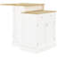 Îlot de cuisine avec armoire de rangement, blanc