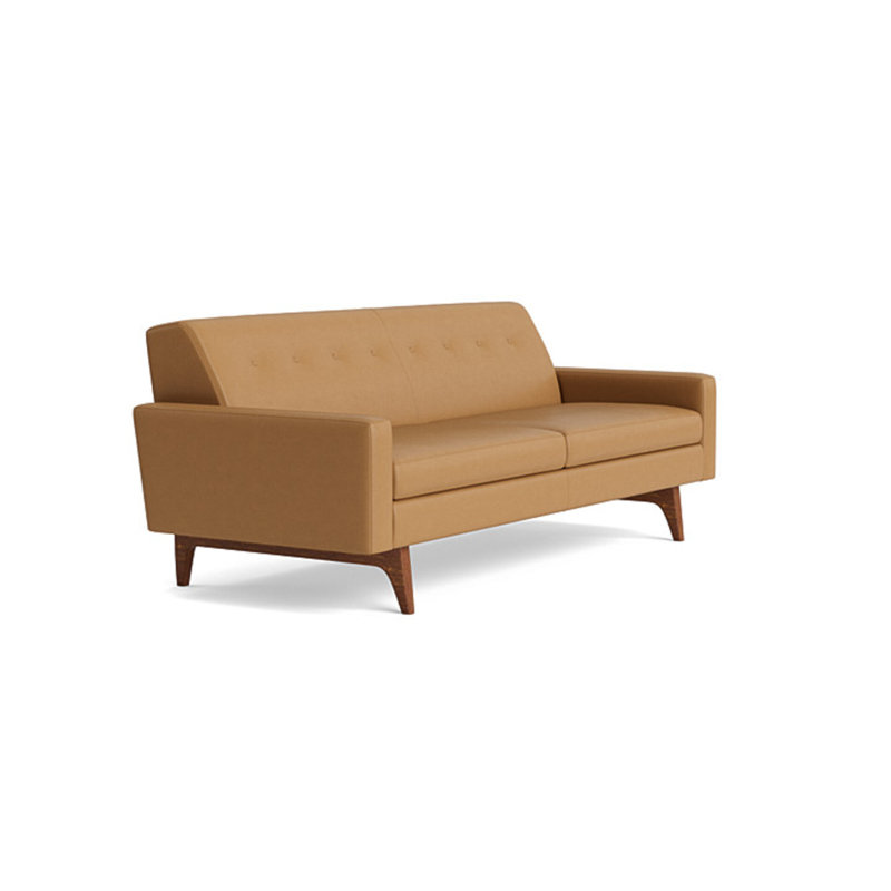 Tyler Leather Sofa (85"), Leather - Butterscotch