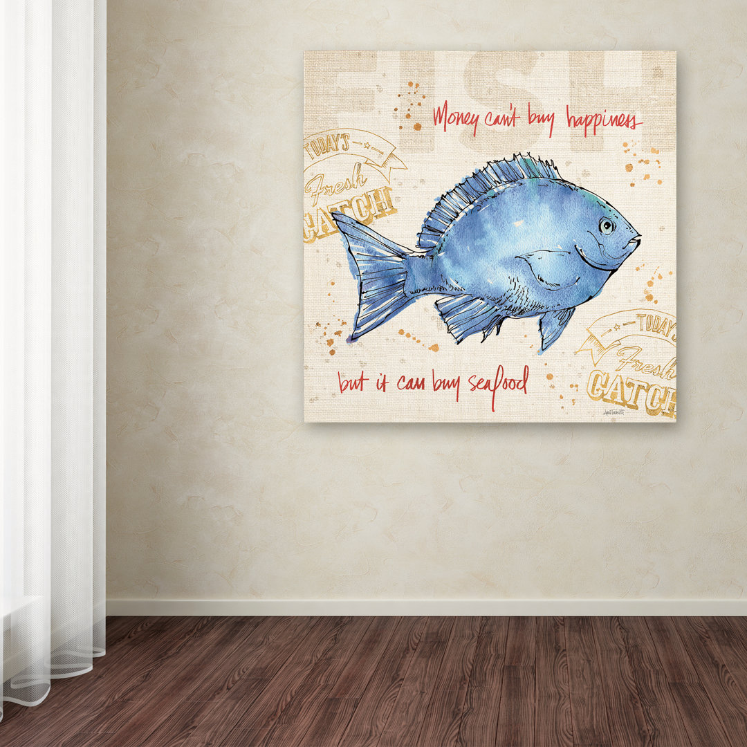 'Coastal Catch III' Graphic Art Print on Wrapped Canvas Breakwater Bay