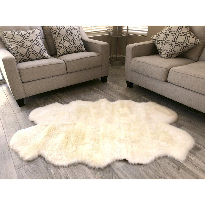 Wickstrom Performance Faux Sheepskin Washable Indoor Rug, Novelty 4' x 6'