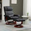 Fauteuil inclinable de massage avec repose-pieds, fauteuil inclinable pivotant et repose-pieds, fauteuil inclinable en similicuir avec télécommande, 10 points de vibration et poche latérale