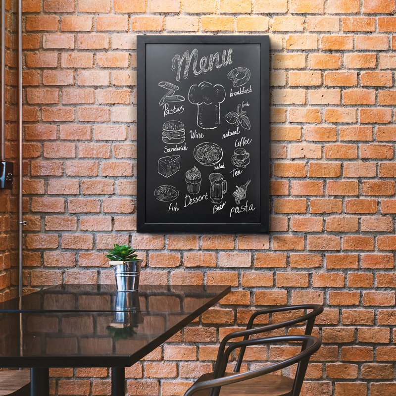Petit tableau noir mural en métal