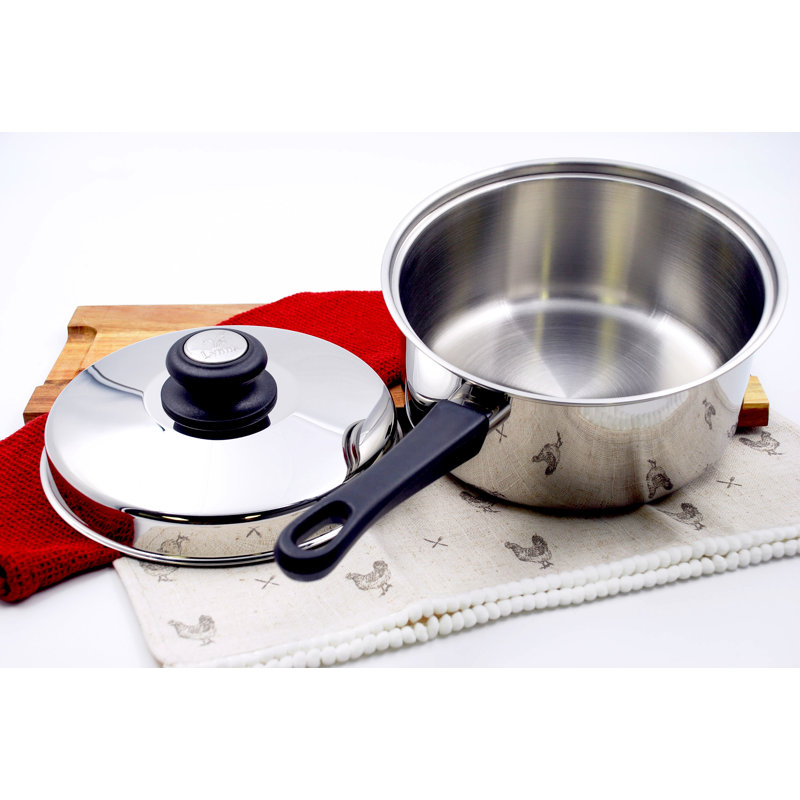Casserole en acier inoxydable 3 pintes Saturn 300F avec couvercle, 3 pintes