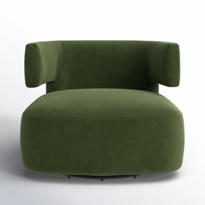Bascom Upholstered Swivel Barrel Chair