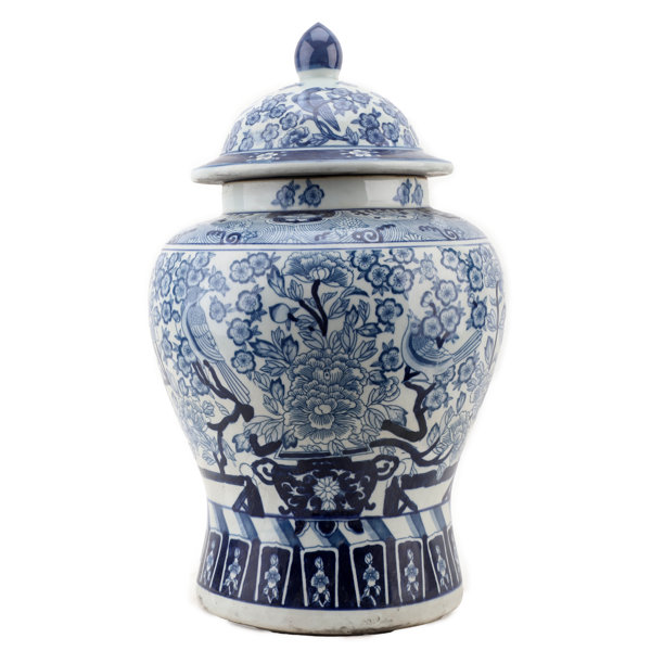 Handmade Porcelain China Ginger Jar