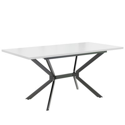 Rollingdam Extendable Metal Base Dining Table