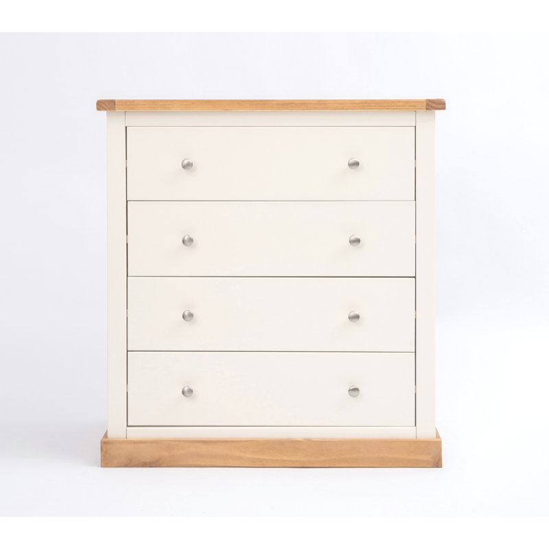 Aurelia 90cm W 4 - Drawer Chest of Drawers, Off White/Brown