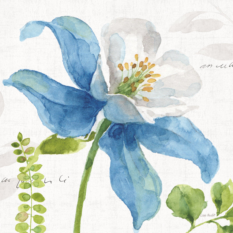 Jardin bleu et vert II, H 36 po x l 36 po x P 1,25 po