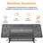 Sereen 5-Piece 58.27'' L 34.65 " W Rectangular Table Cast Aluminum Outdoor Dining Set with Umbrella Hole and Brown Cushions