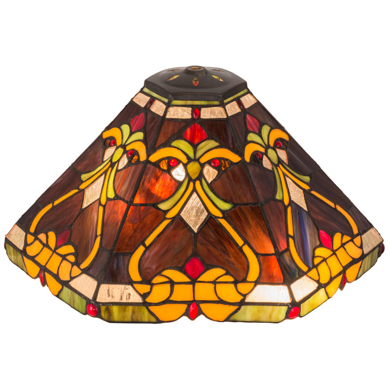 Cone Lamp Shade, Green/Red/Amber/Burgundy