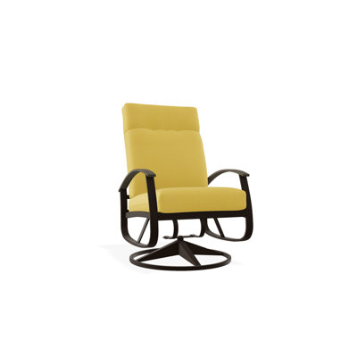 Chaise berçante pivotante réglable avec coussins Askar