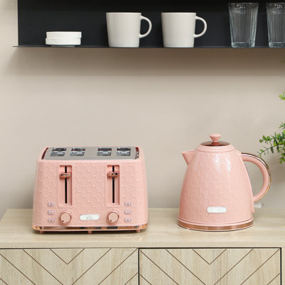 HOMCOM Kettle and Toaster Set with Defrost Reheat and Crumb Tray
