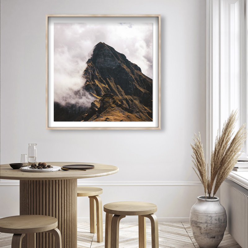 Touch the clouds Shadowbox Landscape & Nature Print by Oliver Gal, Black Frame, 12 x 12, Natural Oak Shadowbox