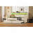Twin Size Daybed With Trundle, Upholstered Daybed With Charging Station And LED Lights-1103415643