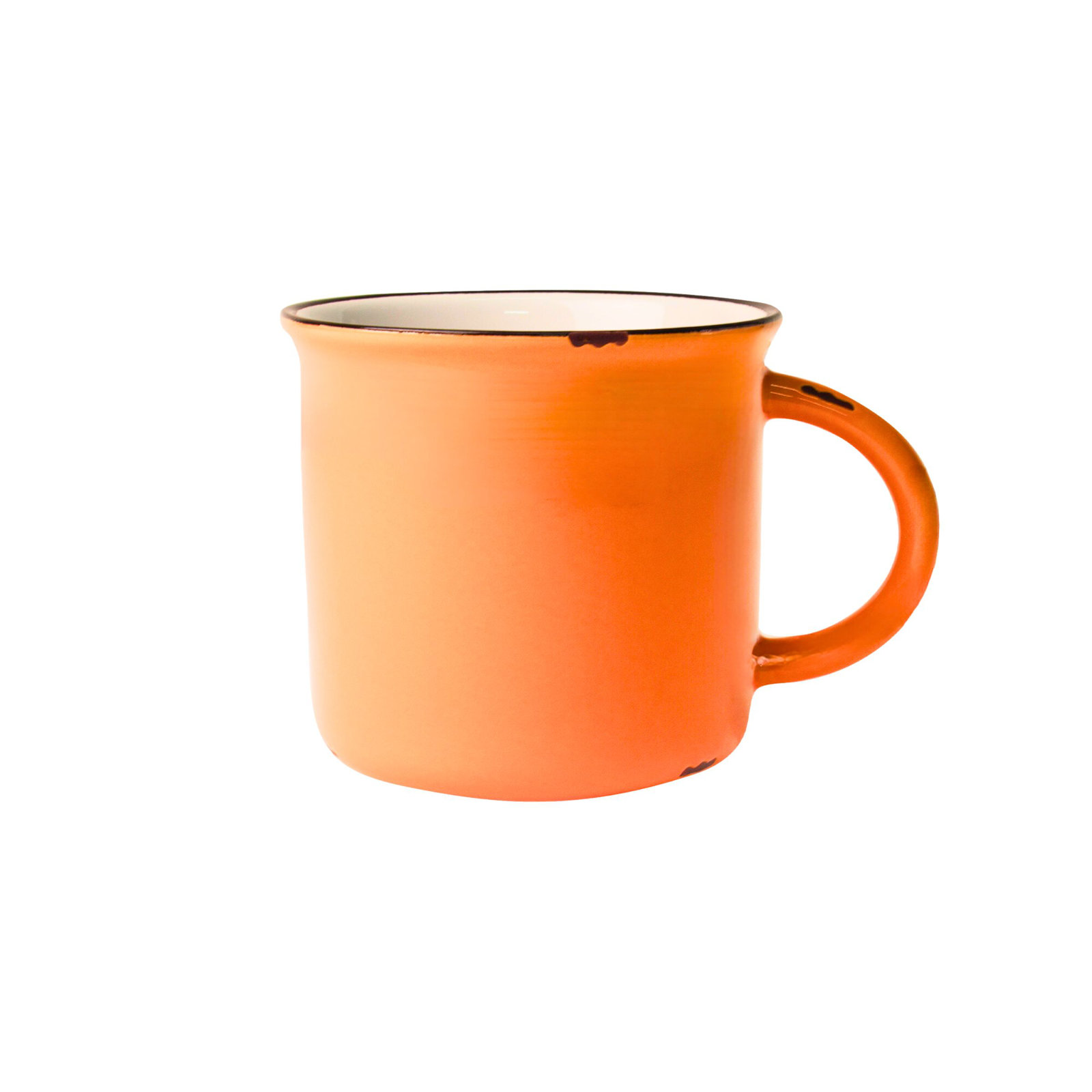 Tinware Stoneware Mug, Orange