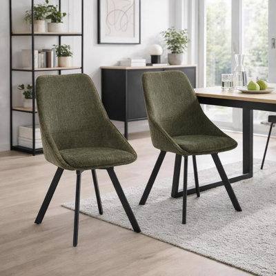 Fabric Upholstered Metal Side Chair