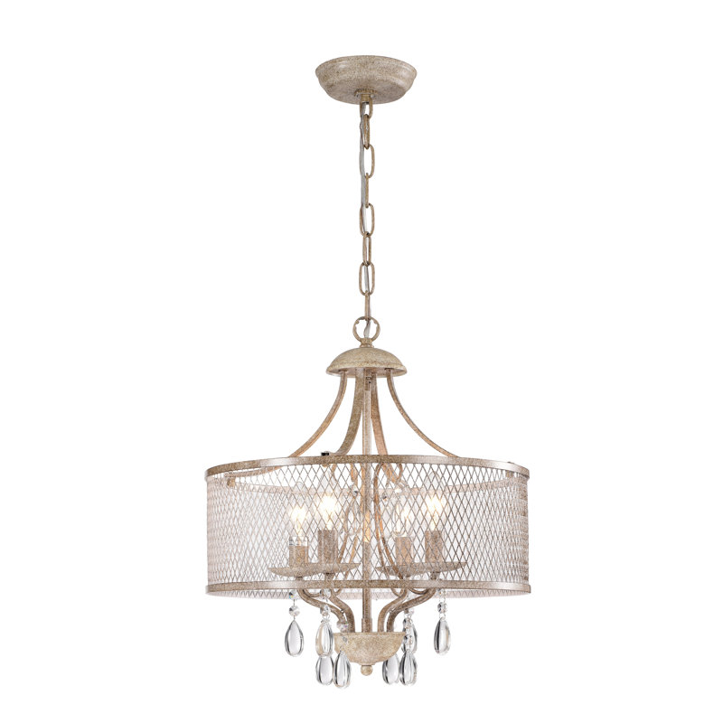 Luminaire suspendu tambour lanterne 4 lumières Mcgill