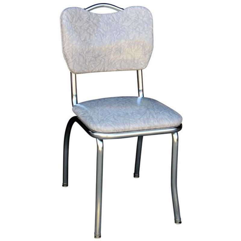 Retro Home Upholstered Handle Back Dining Chair, Gray