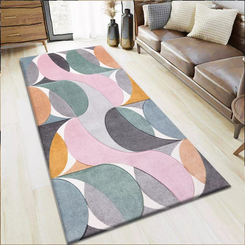 Modern Large Area Rugs Living Room Bedroom Carpet Hallway Runner Rug Floor Mats, Runner 60 x 220cm