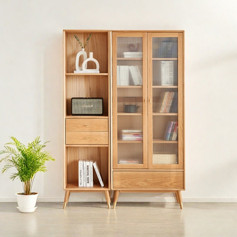 Modern simple log bookcase
