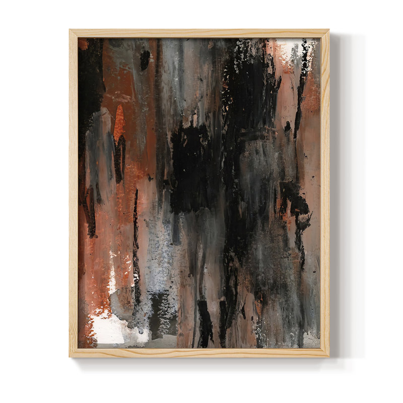 Reproduction encadrée LoftPastelV III - bois massif, H 15 po x l 12 po