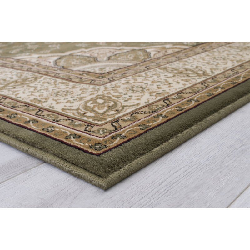 Natalyah Oriental Area Rug in Green/Brown