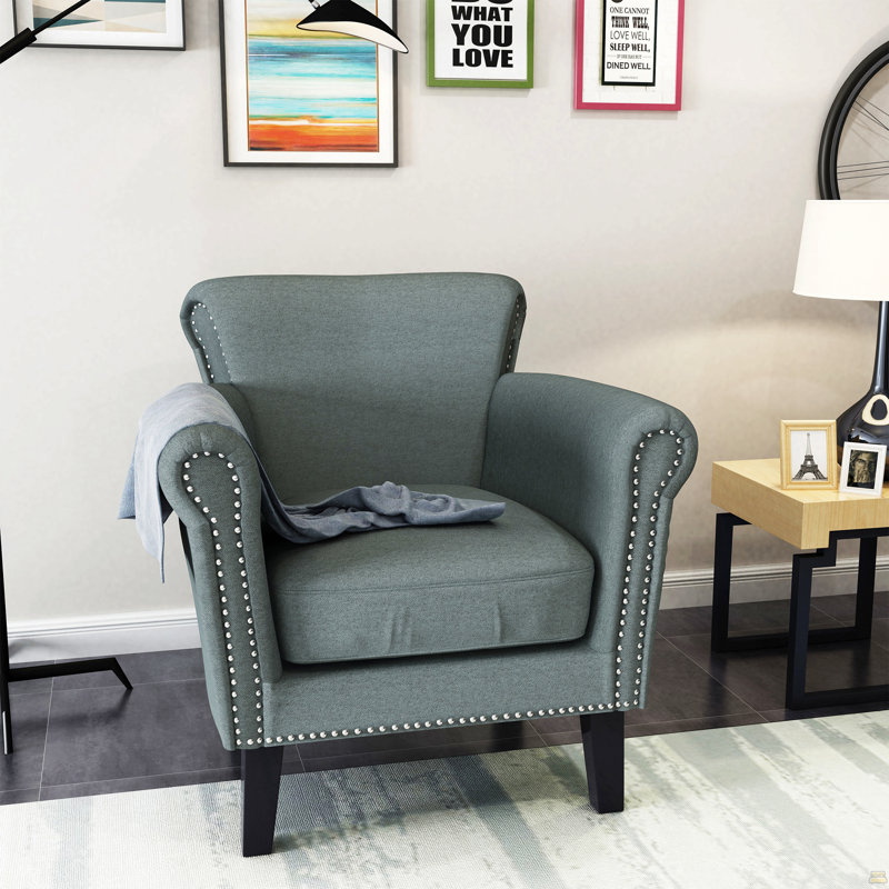 Fauteuil club pour des sièges confortables dans le salon ou le salon, Bleu/gris