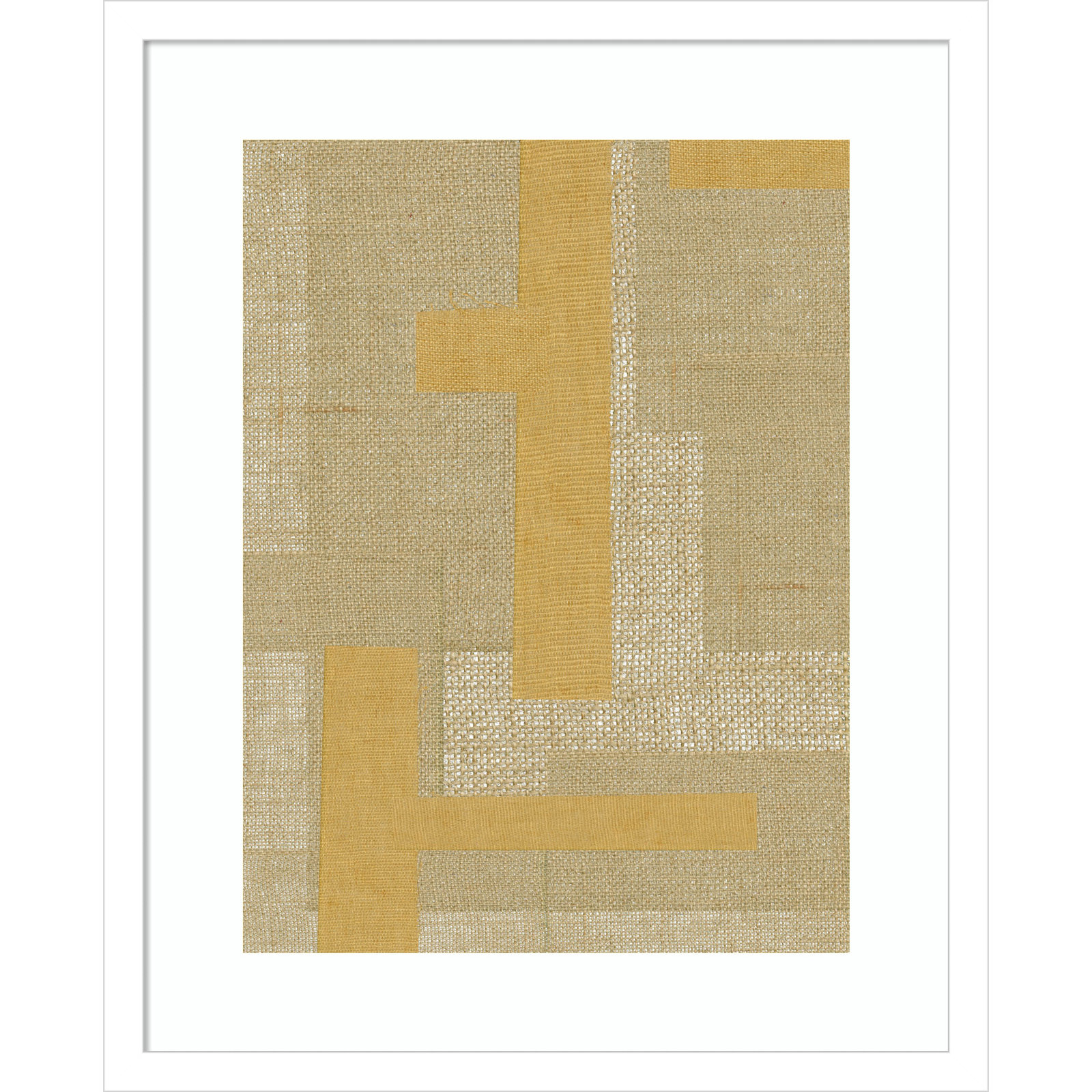 Fabric Pattern Collage No. 4 Print, White, 21" H x 17" W