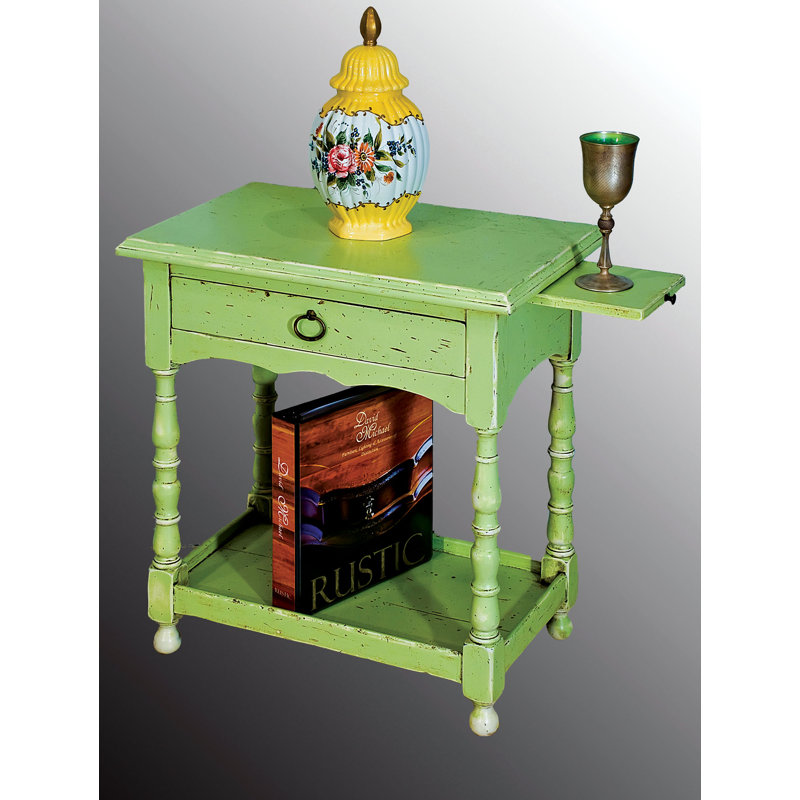 Table de bout en bois massif avec rangement Chelsea