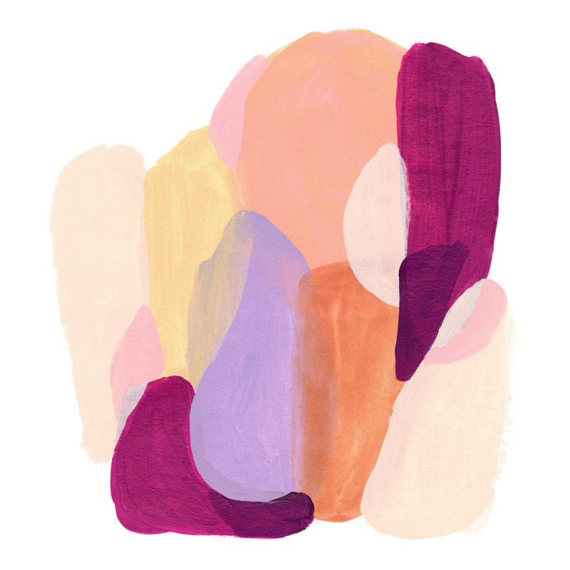 «Piquant Forms I» par June Erica Vess - peinture sur toile tendue, H 20 po x l 20 po